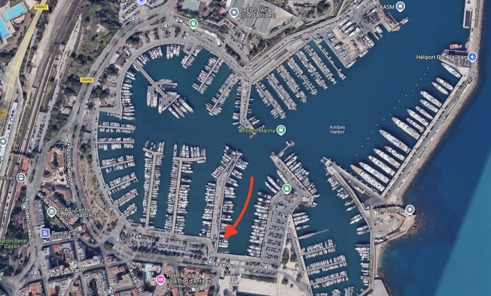 Berth for sale in Antibes: 24x6m